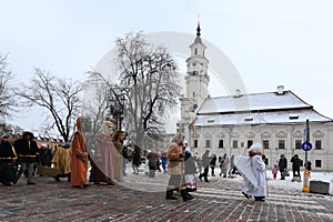 Three kings parades in Kaunas, Lithuania